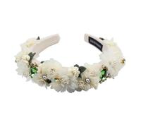 Fascia per capelli Cosplay Fascia for capelli da sposa for donna, di lusso, fatta a mano, con pietra di cristallo, perle, fiori, accessori for capelli alla moda, fascia for capelli, copricapo da donna