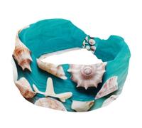 Fascia per capelli da donna a forma di albero di Natale, con stella marina, antiscivolo, annodata, larga, per allenamento, sport, yoga