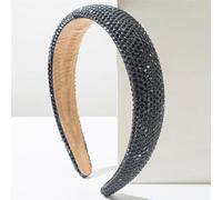 Fascia per capelli da donna a tesa larga, con diamanti brillanti, accessorio per capelli classico