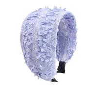 Fascia per capelli da donna a tesa larga dentata antiscivolo copertura grigia lavaggio viso madre accessori in poliestere (viola)