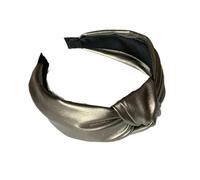 Fascia per capelli da donna a tesa larga in pelle sintetica alla moda annodata turbante primavera copricapo accessori per capelli per adulti