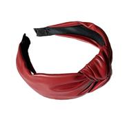 Fascia per capelli da donna a tesa larga in pelle sintetica alla moda annodata turbante primavera copricapo accessori per capelli per adulti