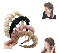 Fascia per capelli da donna, alta cranio, design alla moda e leggero, accessorio per capelli per outgoing, gathering, matrimonio, cena, festival, eventi formali (E, 3 pezzi)