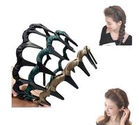 Fascia per capelli da donna, alta cranio, design alla moda e leggero, accessorio per capelli per outgoing, gathering, matrimonio, cena, festival, eventi formali (A, 3 pezzi)