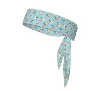 Fascia per capelli da donna annodata multifunzione con testa di anatra selvatica in volo, sciarpa alla moda per il collo, ideale per corsa, viaggi e spa, fasce per capelli decorative con maniglia in r