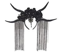 Fascia per capelli da donna, antilope, per Halloween, corna da diavolo, fascia gotica, copricapo per il giorno dei morti