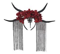 Fascia per capelli da donna, antilope, per Halloween, corna da diavolo, fascia gotica, copricapo per il giorno dei morti