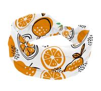 Fascia per capelli da donna, arancione, antiscivolo, larga, elastica, per allenamento, yoga, sport, palestra, corsa, fitness