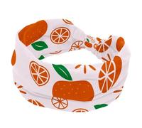 Fascia per capelli da donna, arancione, larga, morbida, elastica, assorbe il sudore, sport, yoga, allenamento, fascia per capelli annodata