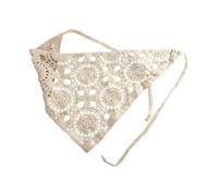 Fascia per capelli da donna Boho Bandana Elastica Con Fiori Uncinetto Daisy | La Sciarpa Facile Senza Slip Come Accessorio Alla Per Yoga, Danza, Festival, Estate, Spiaggia, V