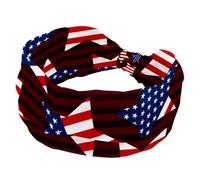 Fascia per capelli da donna, con bandiera degli Stati Uniti, con stelle blu e rosse a righe, fascia elastica antiscivolo, annodata attorcigliata, fascia per capelli sportiva da allenamento, accessori