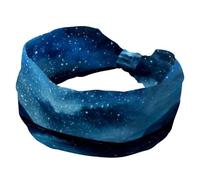 Fascia per capelli da donna, con cielo stellato, ampia fascia per capelli antiscivolo, fascia elastica per il sudore, yoga, allenamento, morbida bandana per capelli