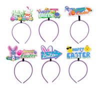 Fascia per capelli da donna con coniglietto pasquale, per capelli da donna, Pasqua, 6 orecchie da coniglio, accessori per capelli per feste di Pasqua, regalo per feste di Pasqua, accessori per capelli