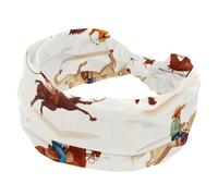 Fascia per capelli da donna, con croce intrecciata, motivo cowboy, rodeo selvaggio, senza cuciture, morbida, elastica, larga, accessorio per capelli
