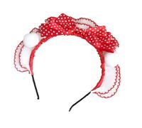 Fascia per capelli da donna con fiocchi rossi, morbida, elastica, comoda, accessorio per capelli per uso quotidiano e occasioni speciali