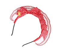 Fascia per capelli da donna con fiocchi rossi, morbida, elastica, comoda, accessorio per capelli per uso quotidiano e occasioni speciali