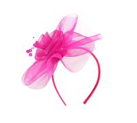 Fascia per capelli da donna con fiore piumato, accessorio per lo styling dei capelli, copricapo da sposa per feste derby ed eventi in maschera