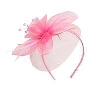 Fascia per capelli da donna con fiore piumato, accessorio per lo styling dei capelli, copricapo da sposa per feste derby ed eventi in maschera