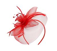 Fascia per capelli da donna con fiore piumato, accessorio per lo styling dei capelli, copricapo da sposa per feste derby ed eventi in maschera