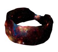 Fascia per capelli da donna, con motivo cielo fantastico, antiscivolo, ampia fascia elastica per capelli, fascia per il sudore per allenamento, yoga, sport, palestra, corsa, fitness