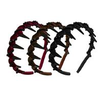 Fascia per capelli da donna, con perline, vestibilità comoda, leggera, creativa, versatile, tenuta sicura, colori eleganti, accessori per capelli per viaggi alla moda all'aperto, 15 x 13 x 3 cm