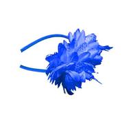 Fascia per capelli da donna con piume artificiali con fiore ornamentale, accessorio per la testa da donna, decorazione per le vacanze, ciano