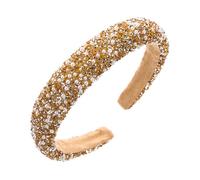 Fascia per capelli da donna con strass luccicanti, comoda ed elegante, accessorio per capelli alto con teschio per vari outfit