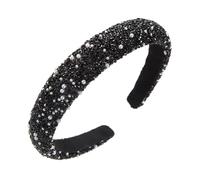 Fascia per capelli da donna con strass luccicanti, comoda ed elegante, accessorio per capelli alto con teschio per vari outfit