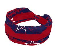 Fascia per capelli da donna, con strisce rosse e stelle bianche e bandiera degli Stati Uniti, fascia larga, morbida, elastica, assorbita dal sudore, per sport, yoga, allenamento, fascia per capelli