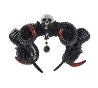 Fascia per capelli da donna, corno di pecora, antilope, fascia per Halloween, corna da diavolo, fascia con teschio, fascia per il giorno dei morti