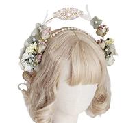 Fascia per capelli da donna, delicata decorazione floreale, corone per matrimoni, resistenti, con doppio strato, per matrimoni, cosplay, feste e servizi fotografici