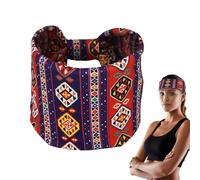 Fascia per capelli da donna, fascia per capelli larga, stile Boho | elegante copricapo bohémien per capelli morbidi per viaggi, attività all'aria aperta, sport