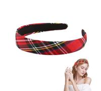 Fascia per capelli da donna, fiocco per capelli in tartan, accessori per capelli scozzesi da donna, accessori per capelli in tartan scozzese per la notte delle ustioni, fascia per capelli rossa