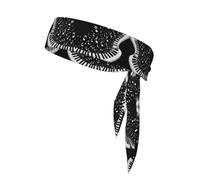 Fascia per capelli da donna, graziosa sciarpa sottile in stile boho, fascia antisudore per yoga e fitness, turbante, fascia per il collo, decorazione per la mano, note musicali per pianoforte, arte as