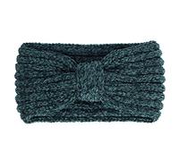 Fascia per capelli da donna in ciniglia lavorata a maglia, annodata al centro, elastica, scaldaorecchie