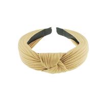 Fascia per capelli da donna in jersey a costine, per autunno e inverno, tinta unita, per lavoro, per tutti i giorni, feste nuziali, accessori per capelli, accessorio per capelli con nodo superiore