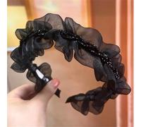 Fascia per capelli da donna in rete con cristalli, accessori per lavare i capelli del