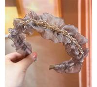 Fascia per capelli da donna in rete con cristalli, accessori per lavare i capelli del