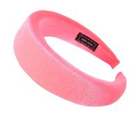 Fascia per capelli da donna, in spugna di velluto, per il viso, per il trucco, per il lavaggio del viso, per donne, yoga, sport, rosa scuro + flanella
