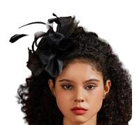 Fascia per capelli da donna in stile anni '20, con motivo floreale, in rete, per matrimoni, feste di tè