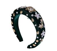 Fascia per capelli da donna in tessuto non tessuto con strass, antiscivolo, accessorio per capelli in lega