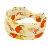 Fascia per capelli da donna, larga, arancione, elastica, antiscivolo, annodata, per sport, allenamento, accessori per capelli