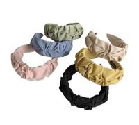 Fascia per capelli da donna, larga, fasce morbide per capelli, tinta unita, antiscivolo, per ragazze, yoga, sport, 6 pezzi, colori assortiti