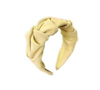 Fascia per capelli da donna, larga, fasce morbide per capelli, tinta unita, antiscivolo, per ragazze, yoga, sport, 1 pezzo, giallo