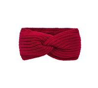Fascia per capelli da donna lavorata a maglia, con motivo traforato, design patchwork, per un look casual all'aperto nella vita di tutti i giorni (rosso, taglia unica)