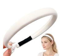 Fascia per capelli da donna, morbida, antiscivolo, in tinta unita, leggera e confortevole, in tessuto, per uso quotidiano, trucco, yoga, sport, lavoro, stile minimalista anni '90, accessori per donne
