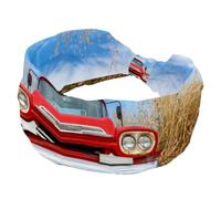 Fascia per capelli da donna, per auto, blu, alla moda, larga, elastica, per sudore, sport, allenamento, turbante