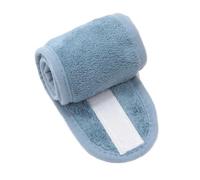 Fascia per capelli da donna, regolabile, in spugna, morbida, per lavare il viso, bagno, trucco, colore blu