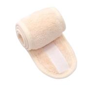 Fascia per capelli da donna, regolabile, per spa, morbida, accessorio per capelli, per lavare il viso, bagno, trucco, fascia per capelli (beige)