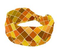 Fascia per capelli da donna, stile retrò, quadrato, diagonale, alla moda, larga, elastica, per sudore, sport, allenamento, turbante